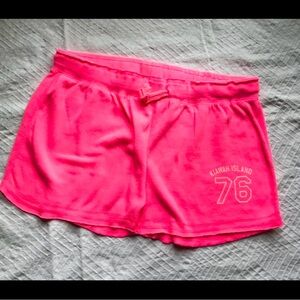 Hot Pink Women’s Shorts RAW HEM Lounge Running Gym Yoga Sz XXL